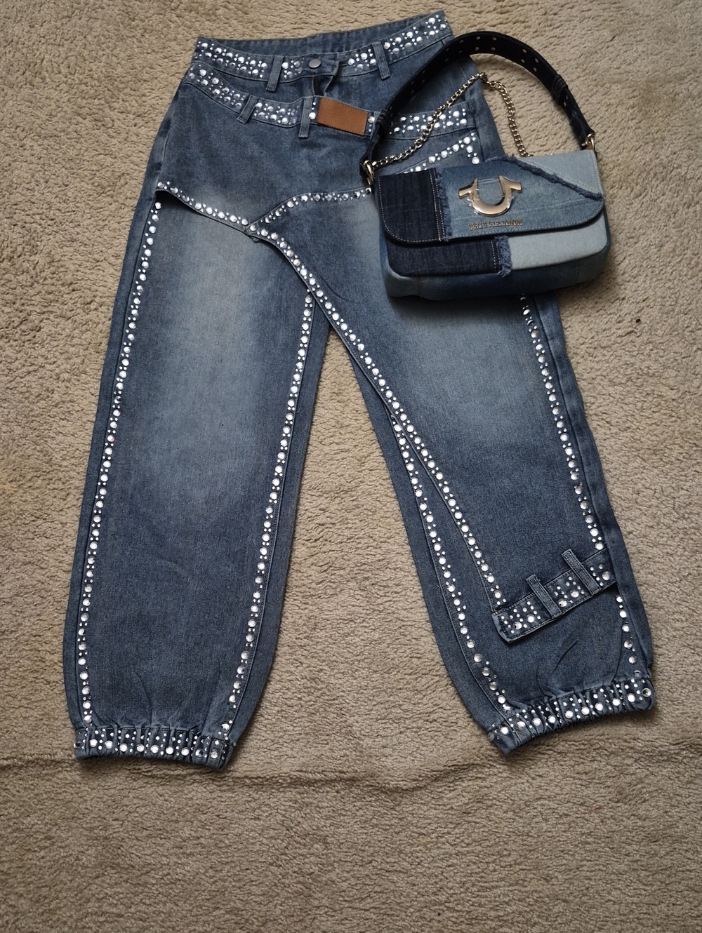 Embellished Women's Jeans - Blue,  Size Small